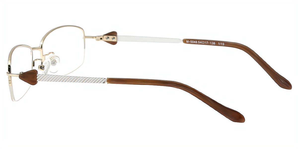 Golden Rectangle Elaborate Metal Eyeglasses