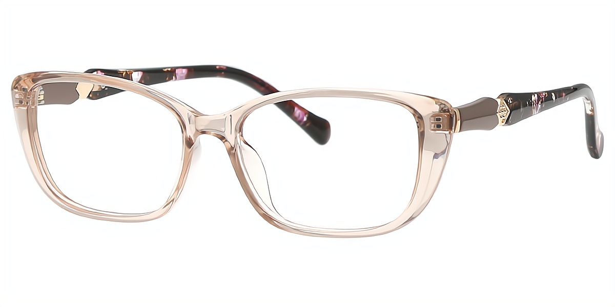 Brown Oval Simple TR90 Eyeglasses