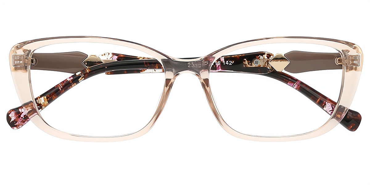 Brown Oval Simple TR90 Eyeglasses