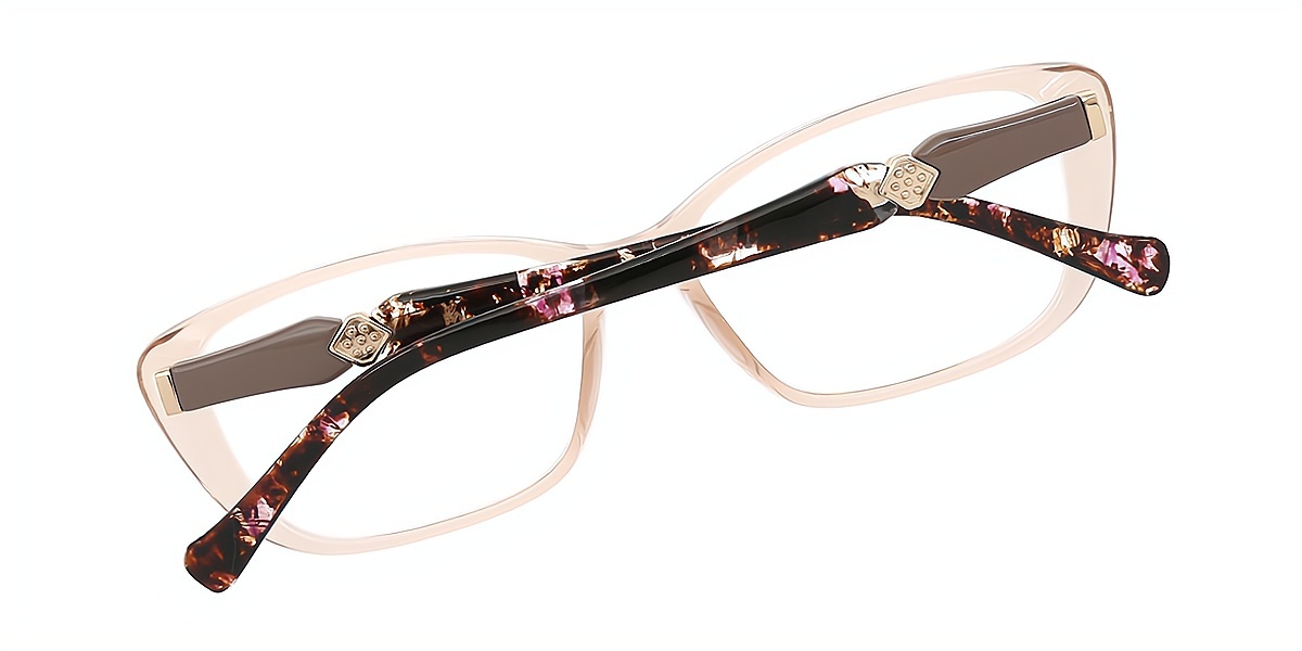 Brown Oval Simple TR90 Eyeglasses