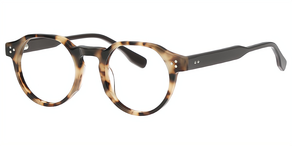 Tortoise Oval Elaborate Acetate Eyeglasses