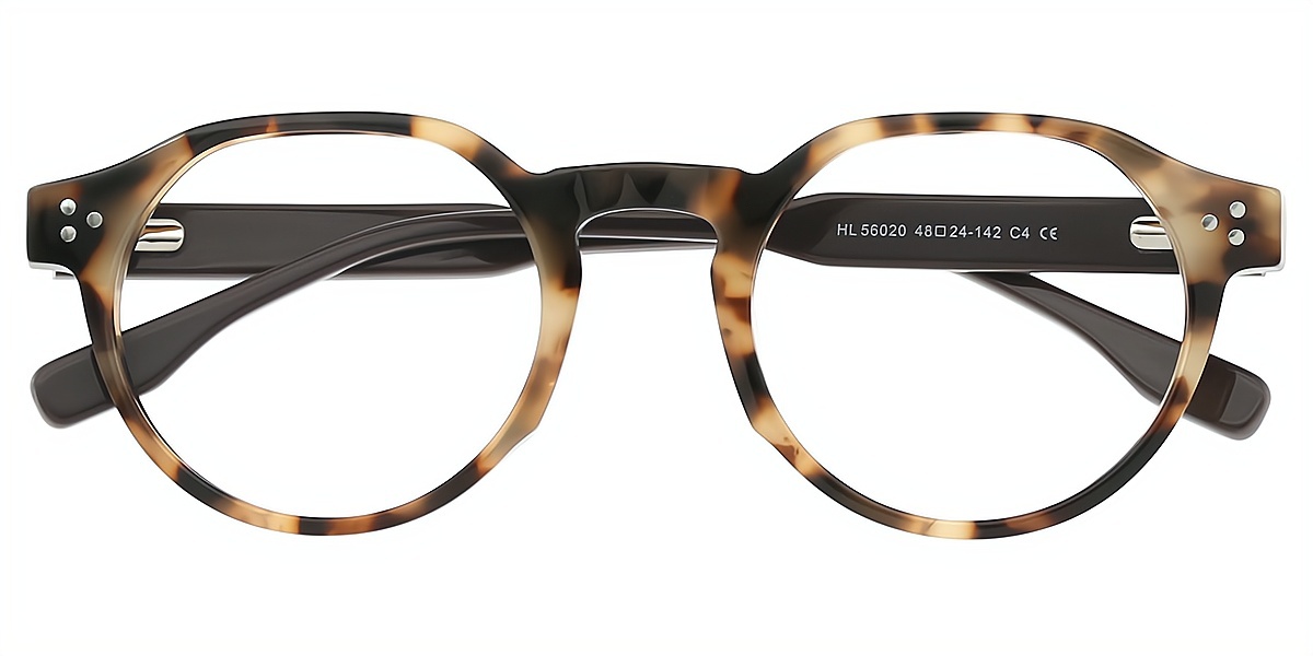 Tortoise Oval Elaborate Acetate Eyeglasses