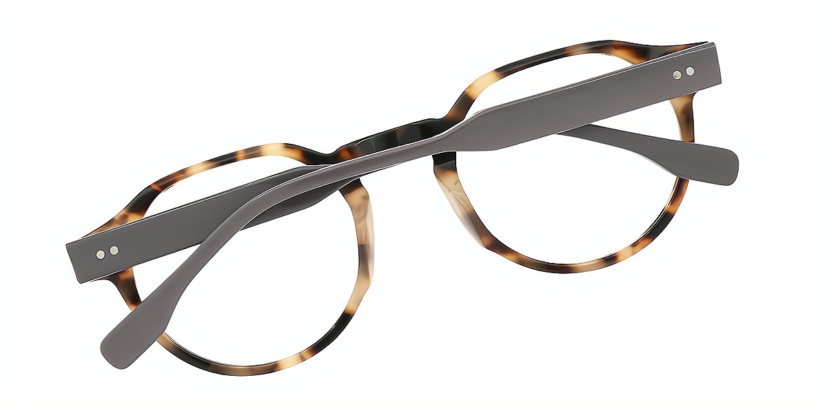 Tortoise Oval Elaborate Acetate Eyeglasses