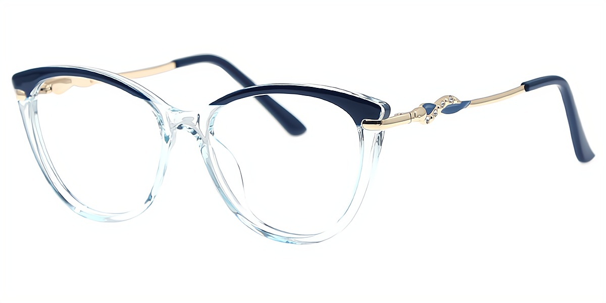 Light Blue Cat Eye Elegant TR90 Eyeglasses