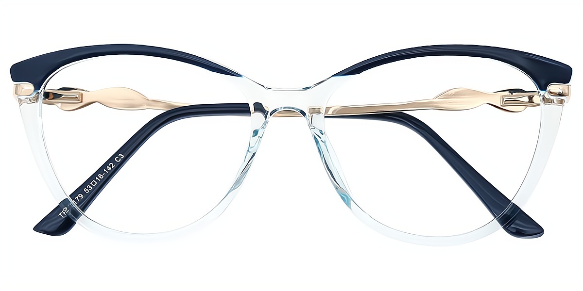 Light Blue Cat Eye Elegant TR90 Eyeglasses