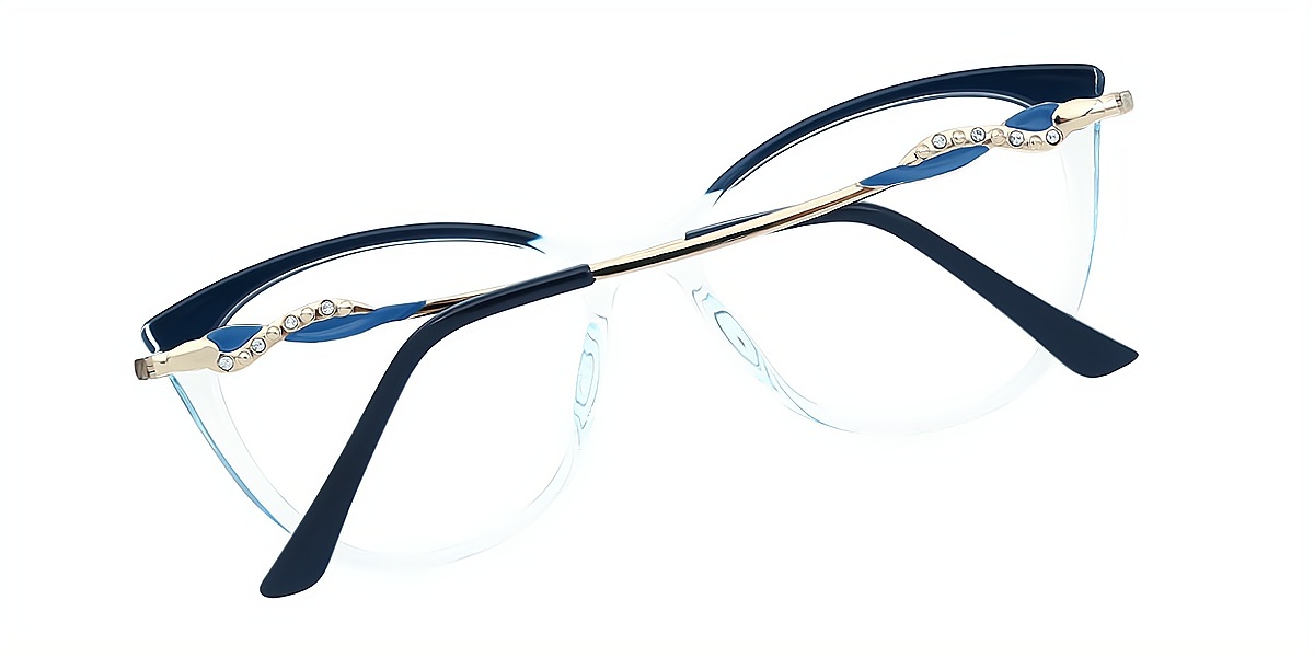 Light Blue Cat Eye Elegant TR90 Eyeglasses