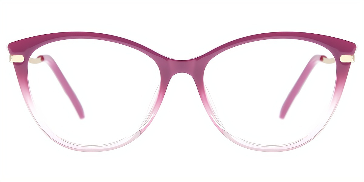 Pink Gradient Cat Eye Elegant TR90 Eyeglasses