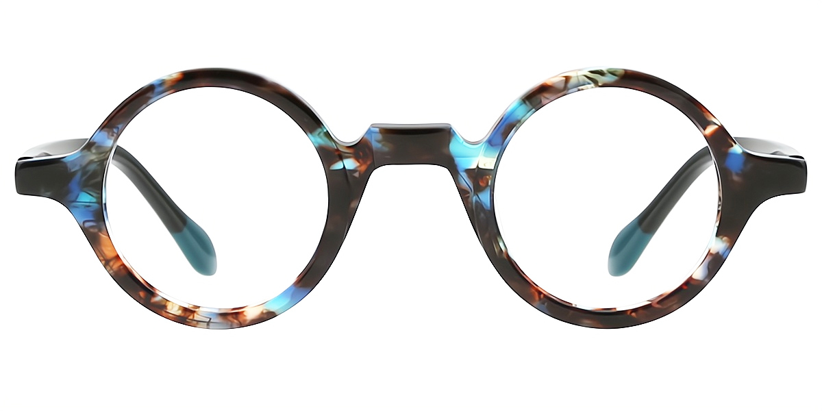 Mix Round Retro Acetate Eyeglasses