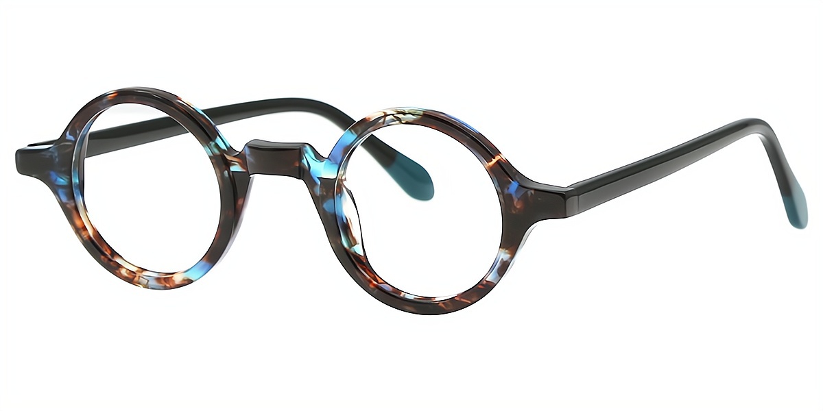 Mix Round Retro Acetate Eyeglasses