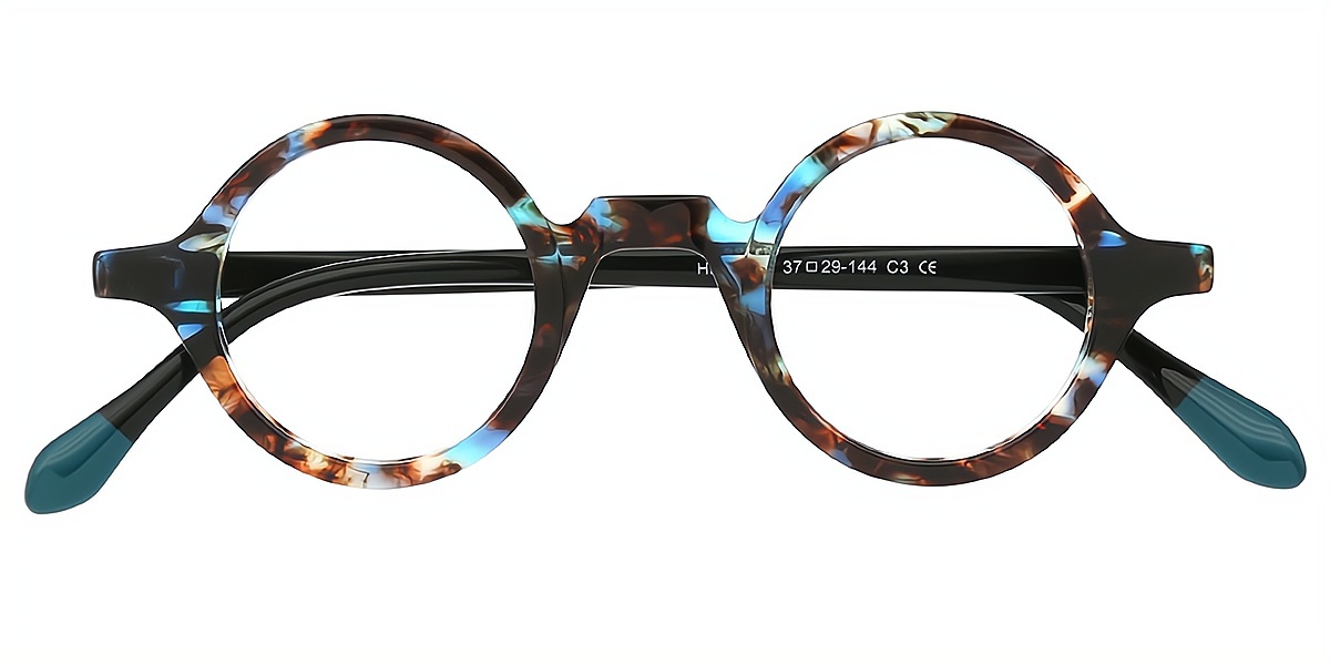 Mix Round Retro Acetate Eyeglasses