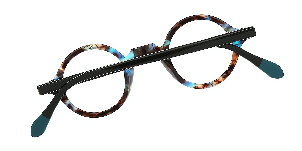 Mix Round Retro Acetate Eyeglasses