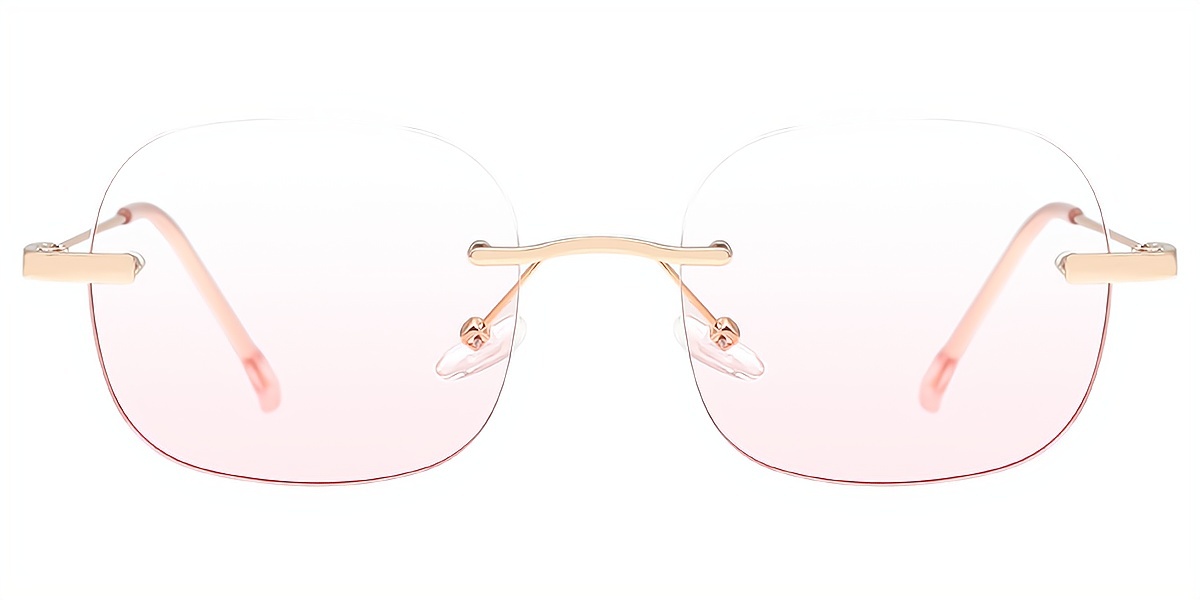 Golden Oval Elegant Metal Eyeglasses