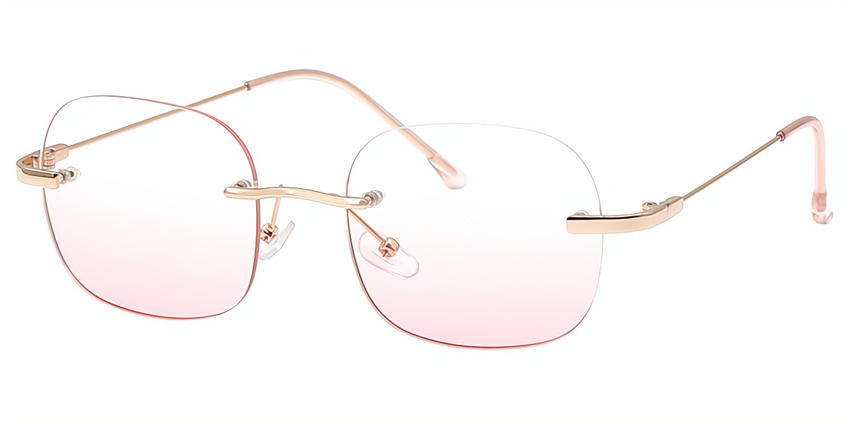 Golden Oval Elegant Metal Eyeglasses