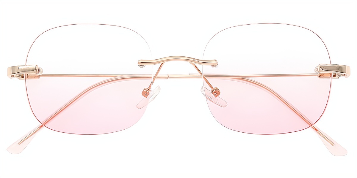 Golden Oval Elegant Metal Eyeglasses