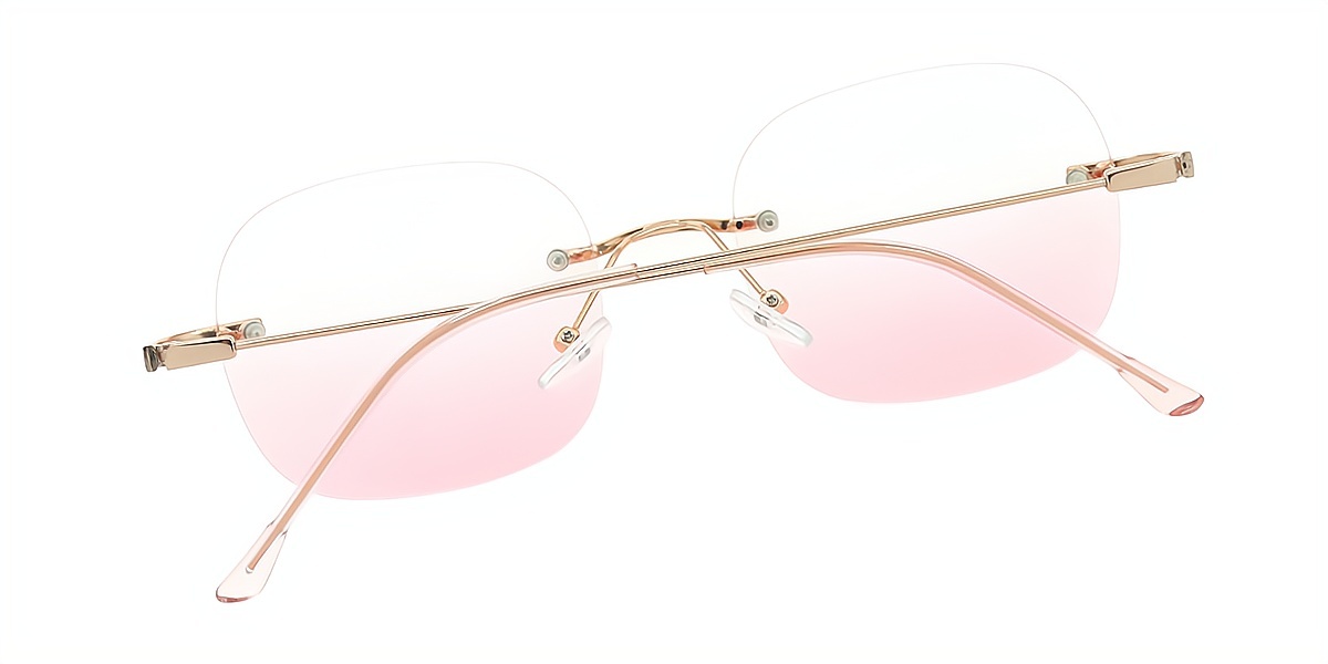 Golden Oval Elegant Metal Eyeglasses