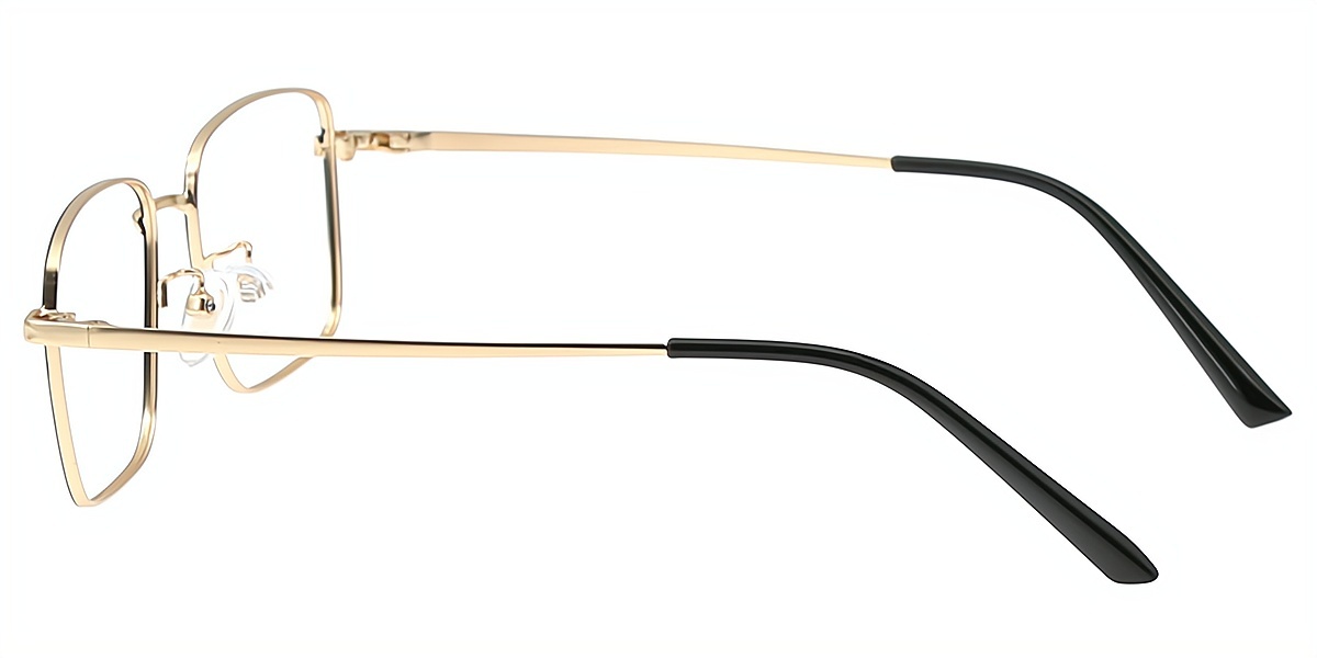 Golden Aviator Classic Sun-clip Metal Eyeglasses