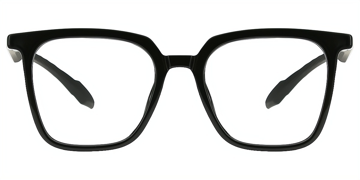 Black Square Chic Horn TR90 Eyeglasses