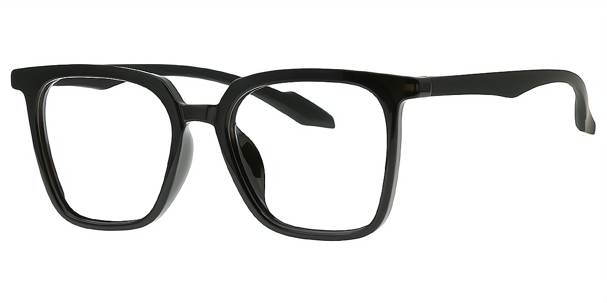 Black Square Chic Horn TR90 Eyeglasses