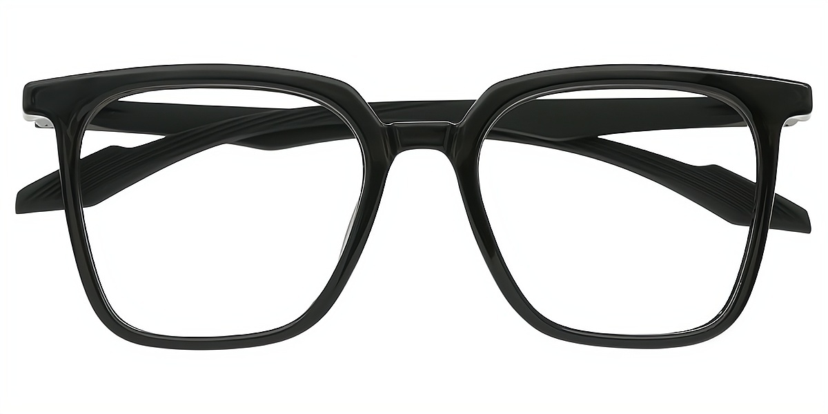 Black Square Chic Horn TR90 Eyeglasses