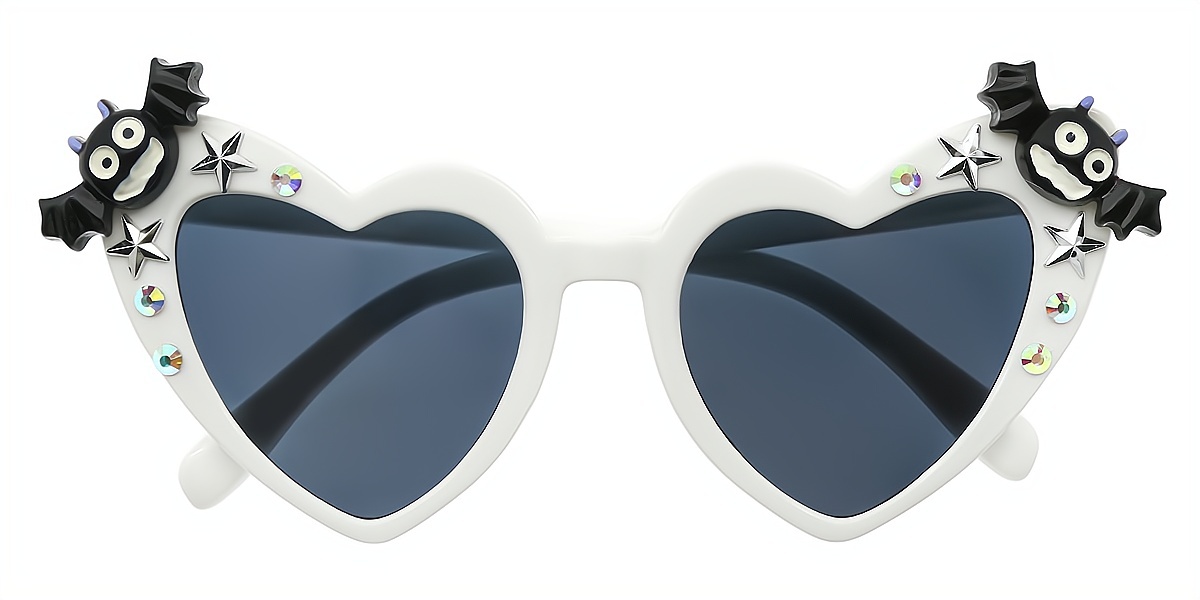 White Cat Eye Unique Plastic Eyeglasses