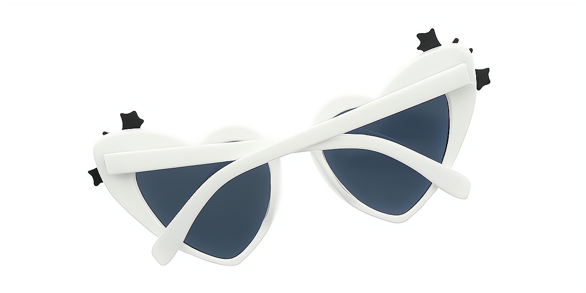 White Cat Eye Unique Plastic Eyeglasses