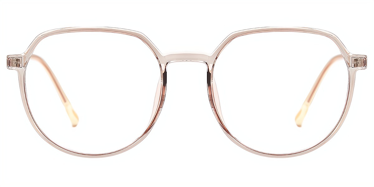 Brown Oval Simple TR90 Eyeglasses