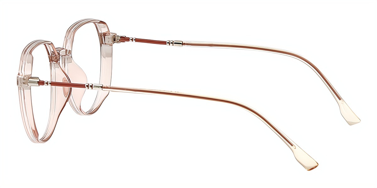 Brown Oval Simple TR90 Eyeglasses