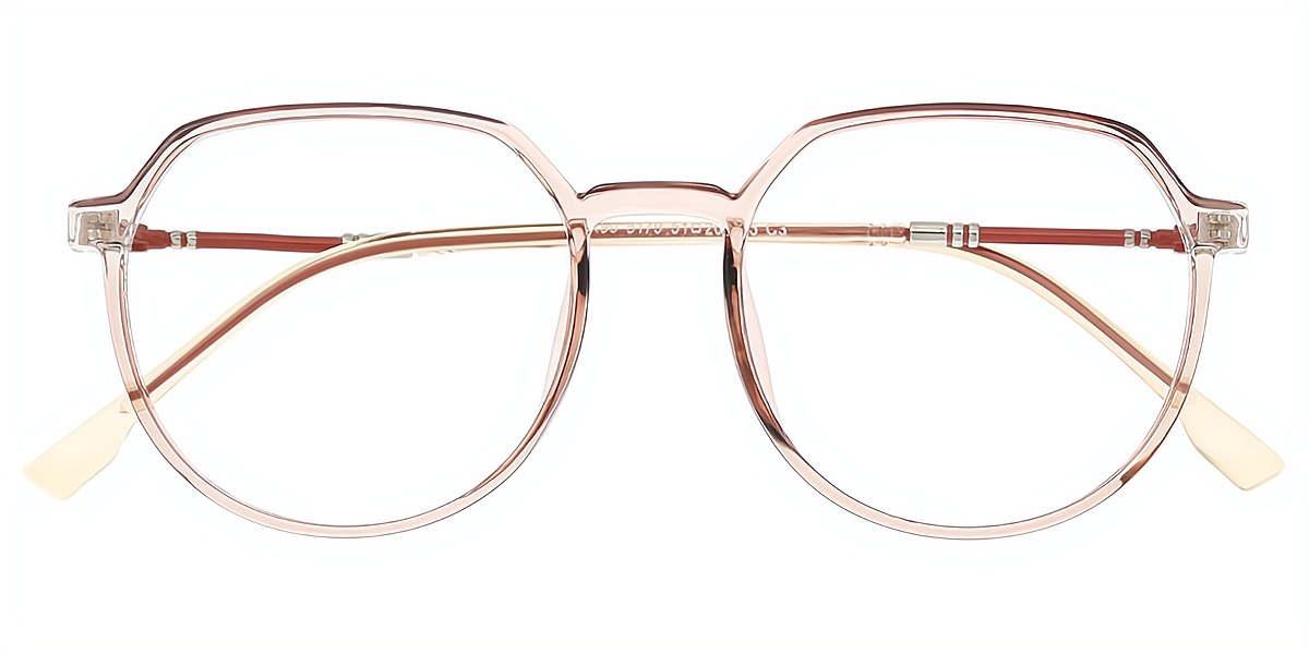 Brown Oval Simple TR90 Eyeglasses