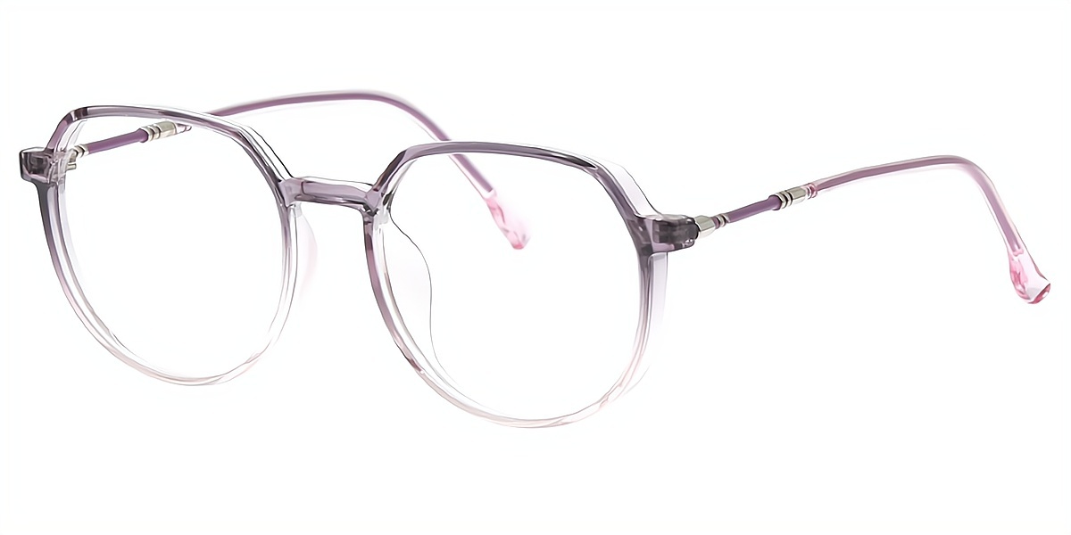 Purple Oval Simple TR90 Eyeglasses