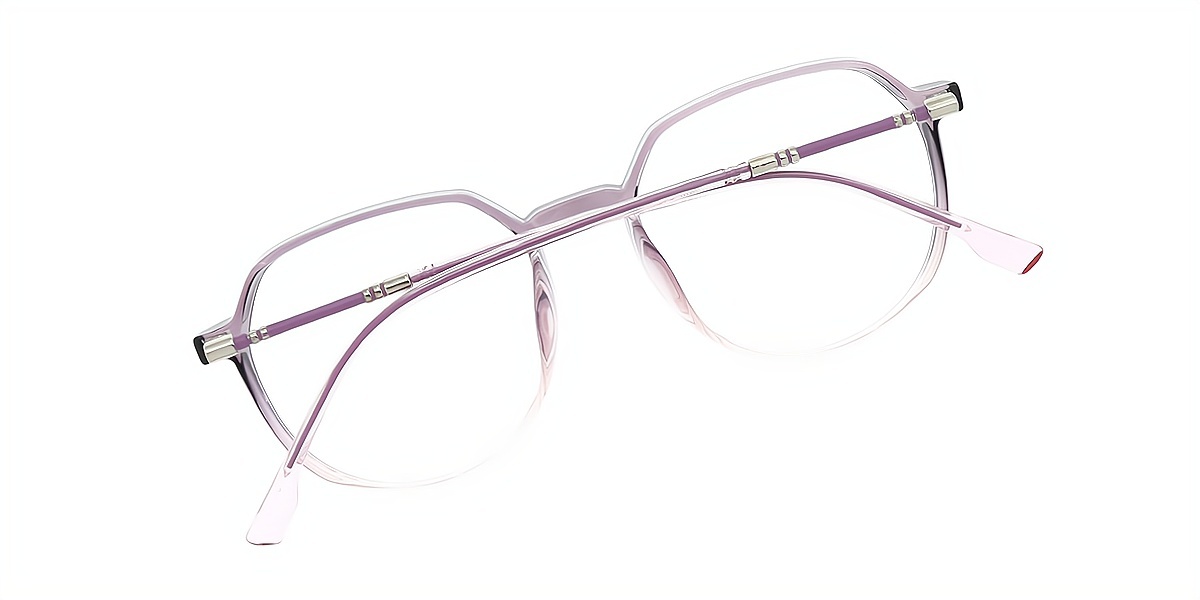 Purple Oval Simple TR90 Eyeglasses