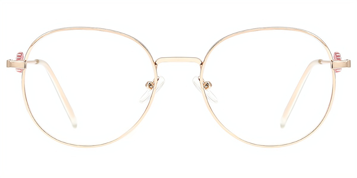 Golden Oval Simple Metal Eyeglasses