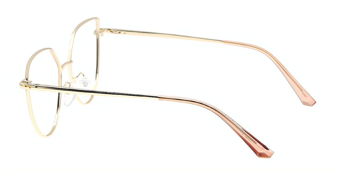 Purple Butterfly Elegant Sun-clip Metal Eyeglasses