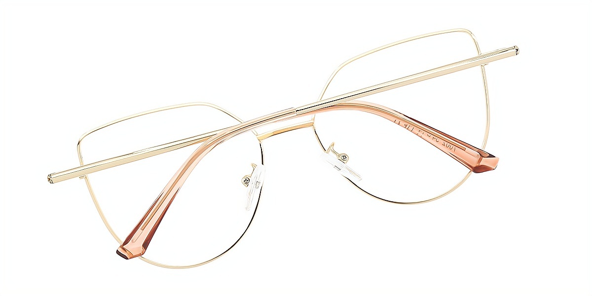 Purple Butterfly Elegant Sun-clip Metal Eyeglasses