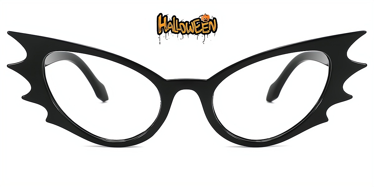 Black Cat Eye Unique Plastic Eyeglasses