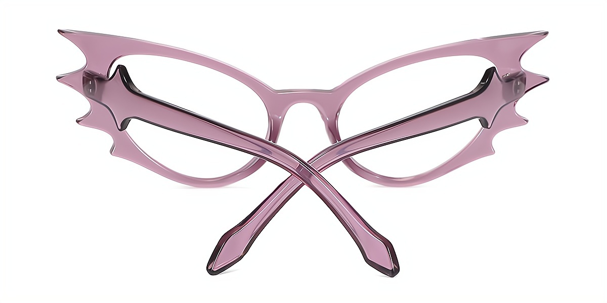 Purple Cat Eye Unique Plastic Eyeglasses