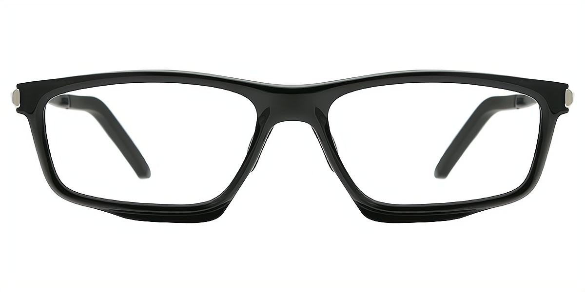 Black Geometric Chic TR90 Eyeglasses