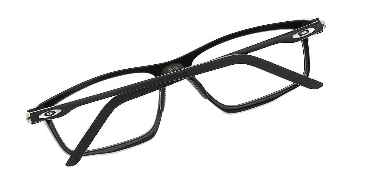 Black Geometric Chic TR90 Eyeglasses