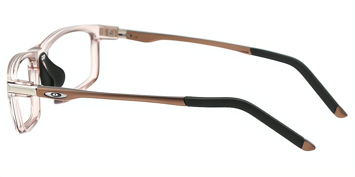 Brown Geometric Chic TR90 Eyeglasses