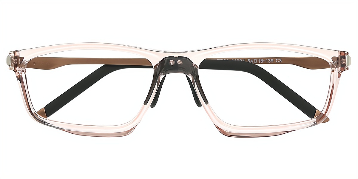 Brown Geometric Chic TR90 Eyeglasses