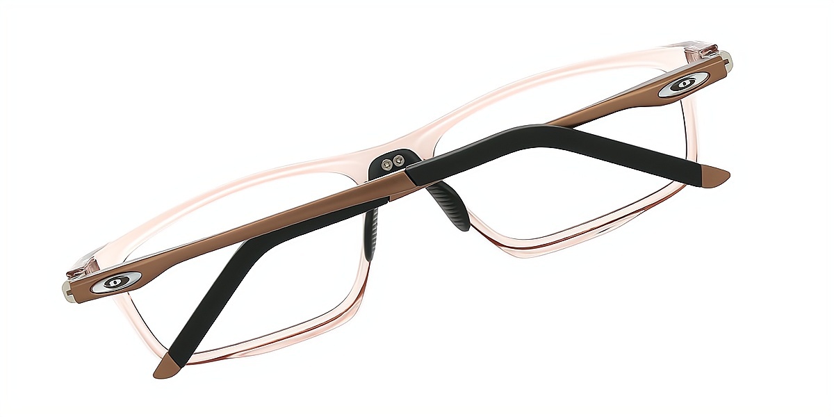 Brown Geometric Chic TR90 Eyeglasses