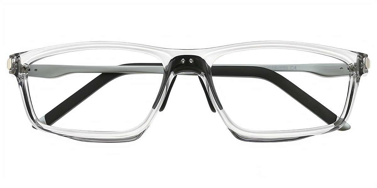 Gray Geometric Chic TR90 Eyeglasses