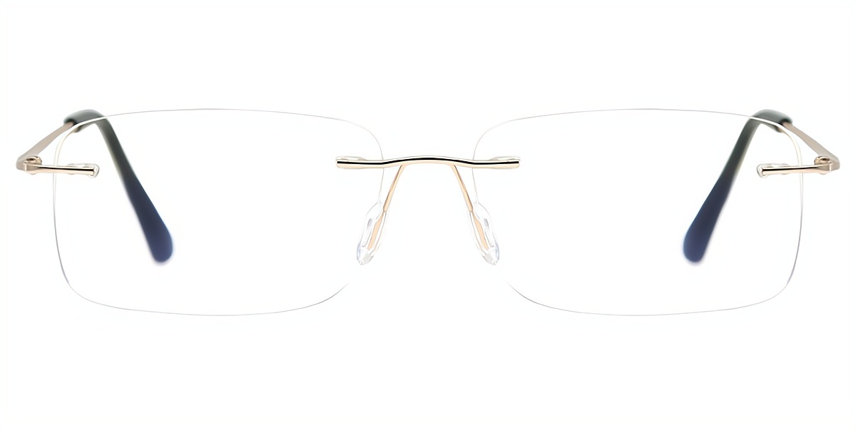 Golden Oval Simple Metal Eyeglasses
