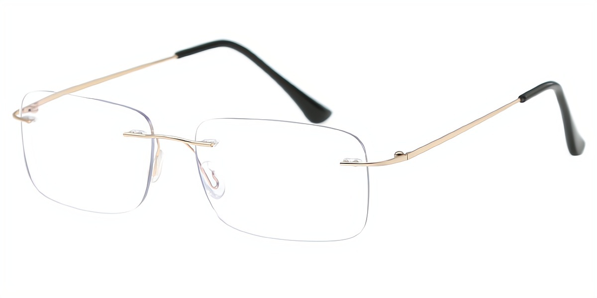 Golden Oval Simple Metal Eyeglasses