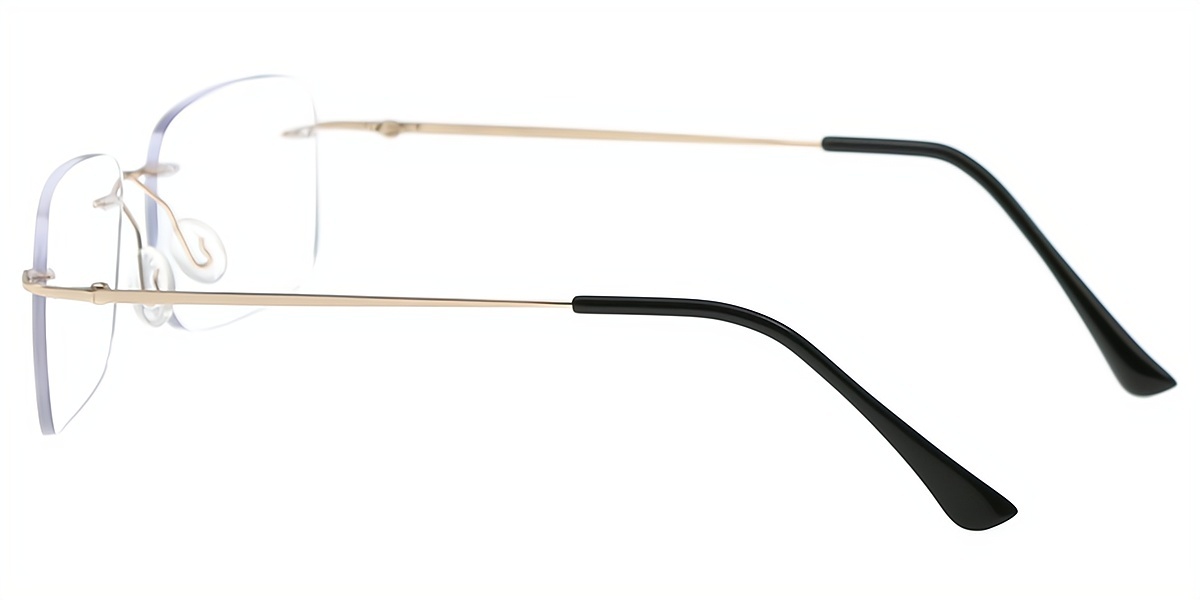 Golden Oval Simple Metal Eyeglasses