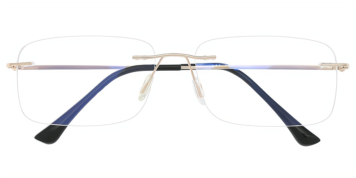 Golden Oval Simple Metal Eyeglasses