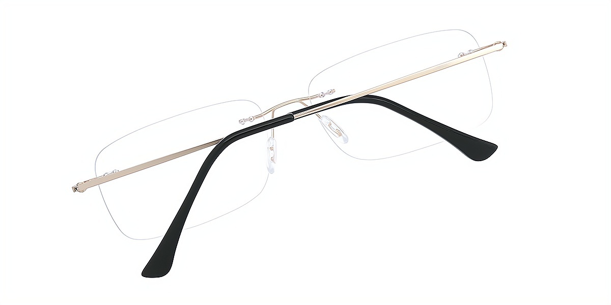 Golden Oval Simple Metal Eyeglasses