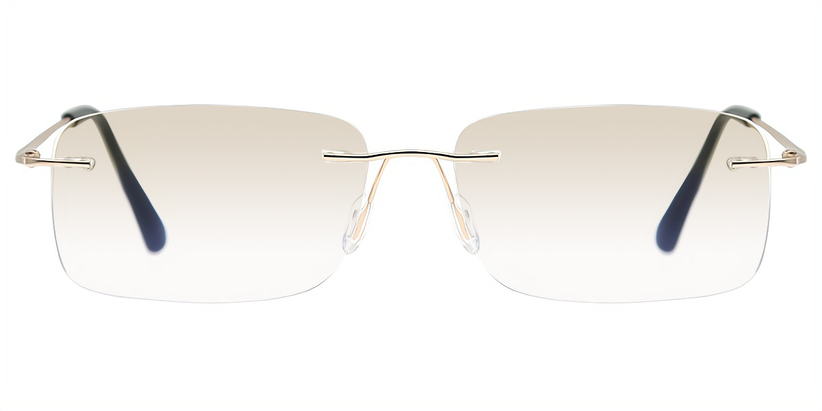 Golden Oval Simple Metal Eyeglasses