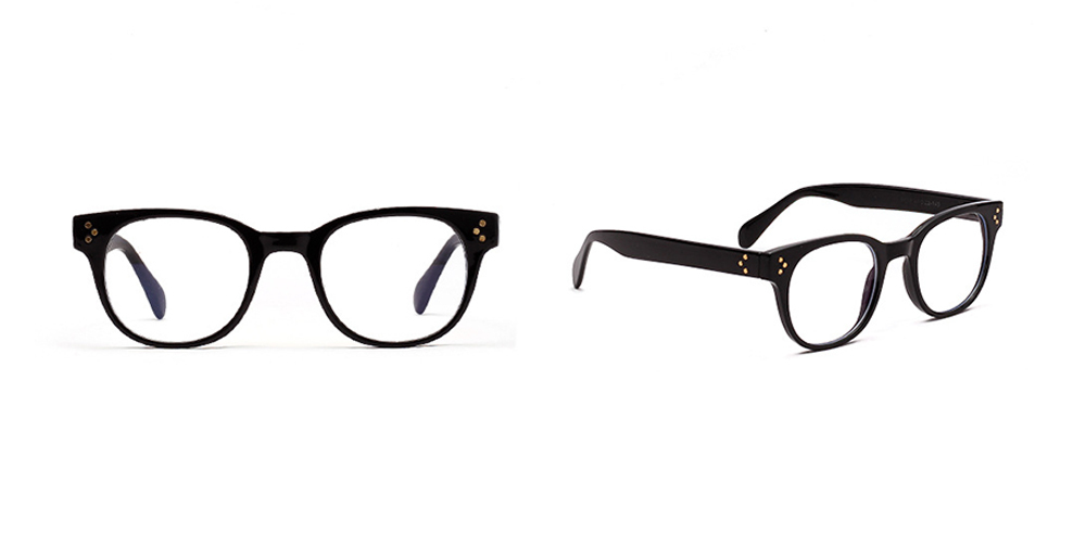 Black Round Plastic Eyeglasses