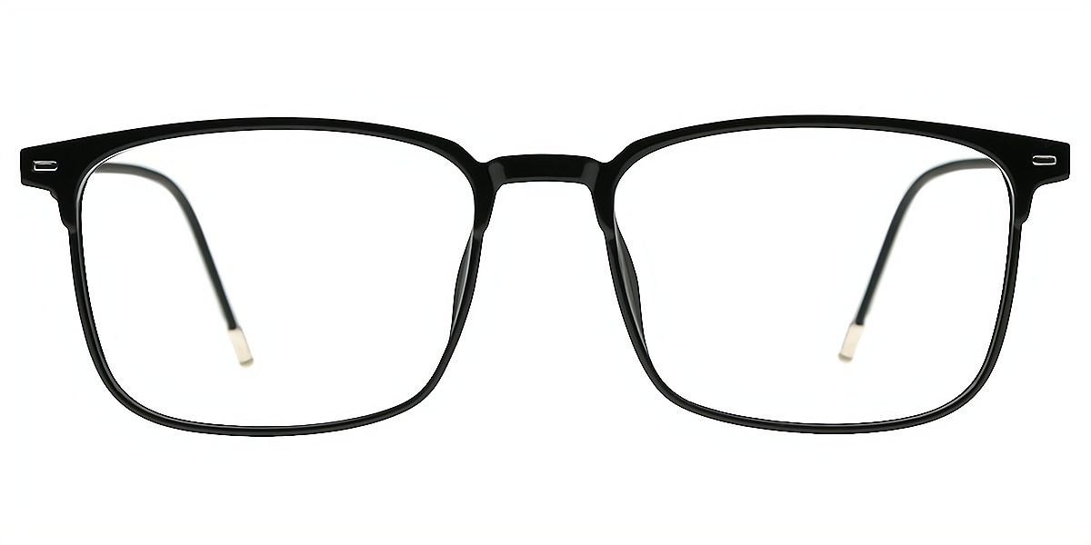 Black Rectangle Simple TR90 Eyeglasses