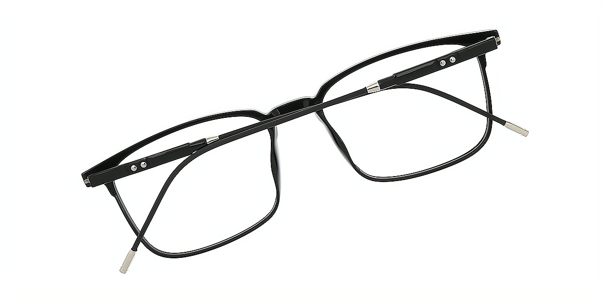 Black Rectangle Simple TR90 Eyeglasses